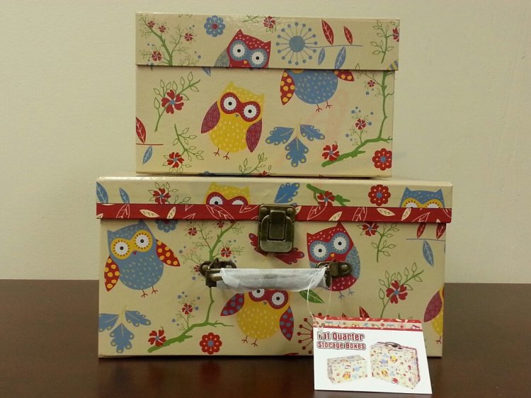 RETRO OWL STORAGE BOX SET - Click Image to Close