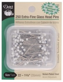 GLASS HEAD PINS
