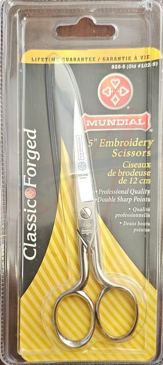 Mundial 5" Embroidery Scissors - Click Image to Close